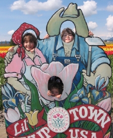 Having fun at the Seattle Tulip Festival